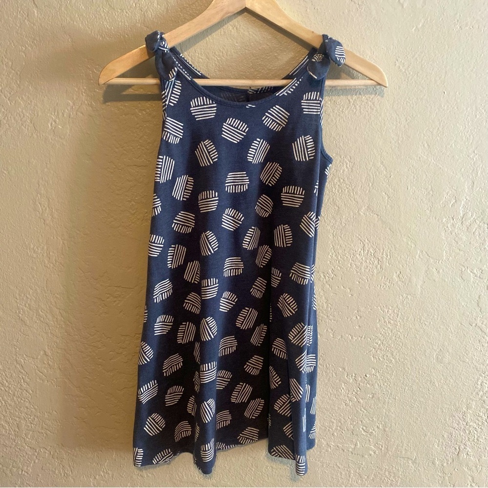 ☀️5/25☀️ Cat and Jack Dark Heather Gray Cream Tank Style Skater Twirl Dress 7/8